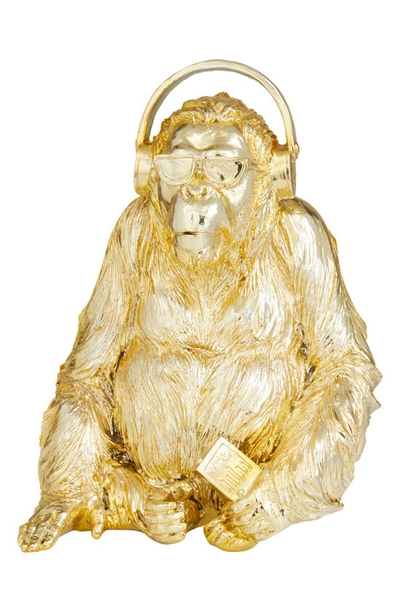 Cosmo By Cosmopolitan Gorilla Tunes Sculpture In Gold
