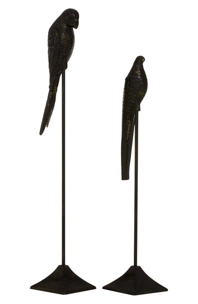 Vivian Lune Home 2-piece Black Coated Bird Sculpture Set