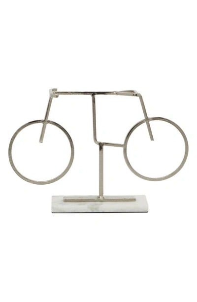 Vivian Lune Home Bicycle Tabletop Sculpture In Silver