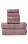 MODERN THREADS MODERN THREADS EMBELLISHED BORDER DAMASK JACQUARD TOWEL 6-PIECE SET