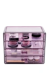 Sorbus Purple Makeup & Jewelry Storage Case Display In Purple