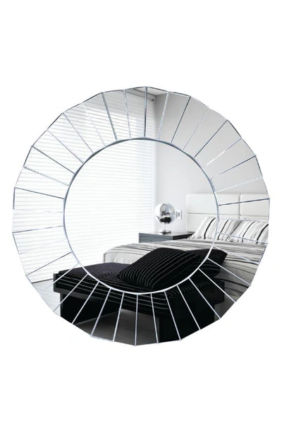 Walplus Geometric Trapezoid Wall Mirror In Silver
