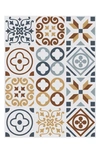 Walplus Azulejo 96-piece Tile Sticker Set In Multicolored