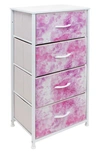 Sorbus 4 Drawers Chest Dresser In Tie-dye Pink
