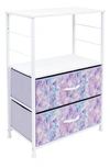 Sorbus 2 Drawer End Table In Tie-dye Purple