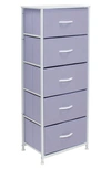 Sorbus 5 Drawer Tall Dresser In Purple