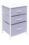 Sorbus 3 Drawer End Table In Purple
