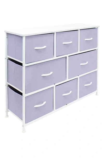 Sorbus 8 Drawer Chest Dresser In Purple