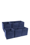 Sorbus Navy Foldable Storage Cube Basket Bin In Navy Blue