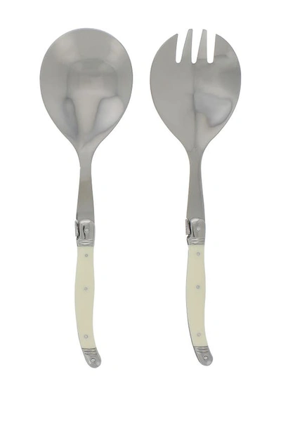 French Home 2-piece Laguiole Faux Ivory Salad Servers