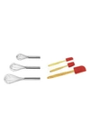 Berghoff Studio 6pc Baking Tool Set, 3pc Stainless Steel Whisk & 3pc Silicone Spatulas In Silver