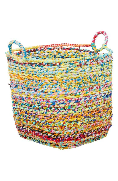 Ginger Birch Studio Ginger And Birch Studio Multi Color Tall Cotton Basket