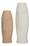 Ginger Birch Studio Ginger And Birch Studio Abstract Face Vase In Multi