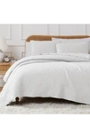 Southshore Fine Linens Grid Oversized Quilt Set In White