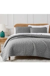 Southshore Fine Linens Pebble Embroidered Microfiber Oversize Quilt Set In Grey
