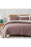 Southshore Fine Linens Pebble Embroidered Microfiber Oversize Quilt Set In Muted Mauve