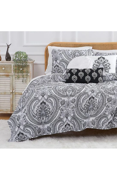 Southshore Fine Linens Pure Melody Quilt Bedding Set In Black