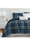 Southshore Fine Linens Vilano Plaid Quilt Bedding Set In Blue
