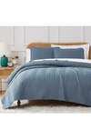 Southshore Fine Linens Chevron Quilt Set In Blue
