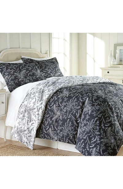 Southshore Fine Linens Winter Brush Duvet Set In Black