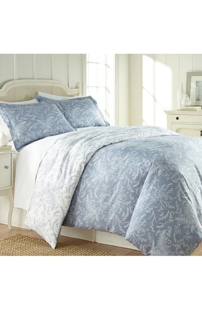 Southshore Fine Linens Winter Brush Duvet Set In Blue