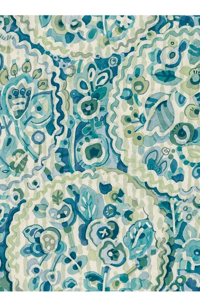 Wallpops Teal Camille Peel & Stick Wallpaper In Blue