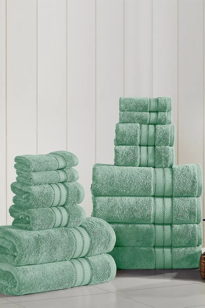 Modern Threads Spunloft 18-piece Towel Set In Eucalyptus
