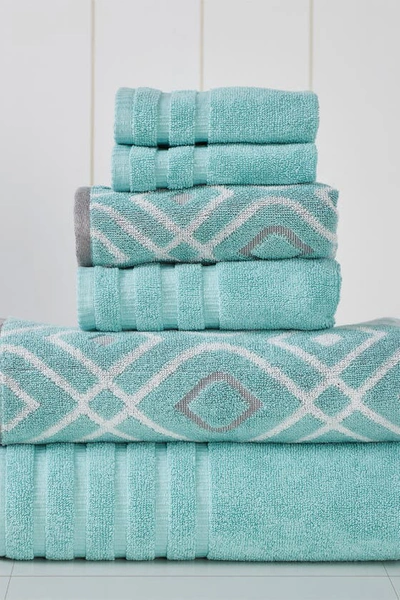 Modern Threads Yard Dyed Towel 6-piece Set In Aqua