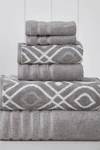 Modern Threads Yard Dyed Towel 6-piece Set In Ash Grey