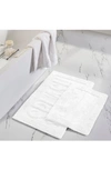 Modern Threads 2-piece Bath Mat Set In White
