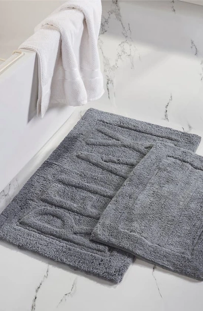 Modern Threads 2-piece Bath Mat Set In Charcoal