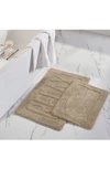 Modern Threads 2-piece Bath Mat Set In Khaki