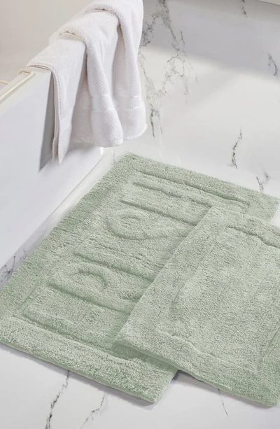 Modern Threads 2-piece Bath Mat Set In Sage