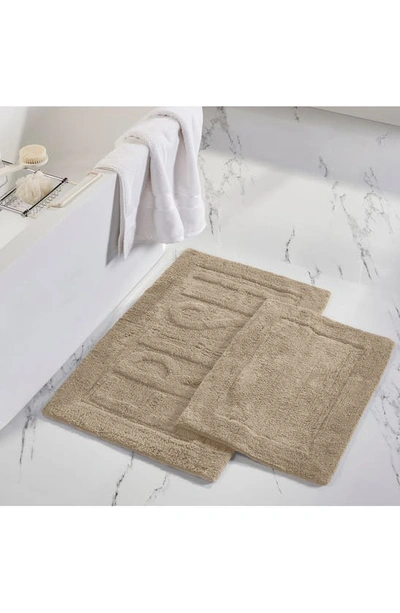 Modern Threads 2-piece Bath Mat Set In Khaki