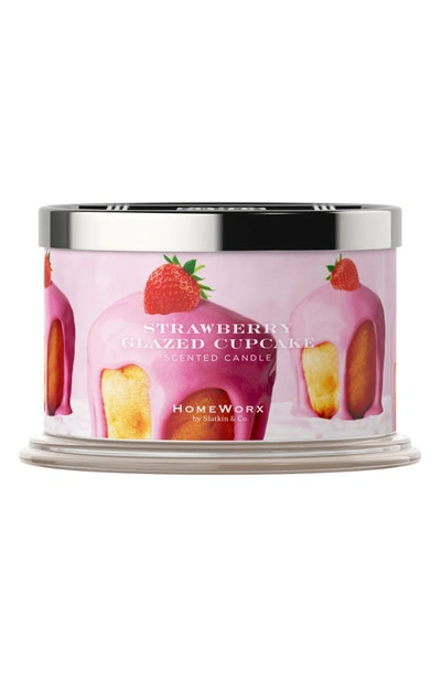 Homeworx Strawberry Glazed Cupcake 4-wick Candle