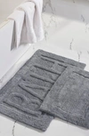 Modern Threads 2-piece Cotton Bath Mat Set In Charcoal