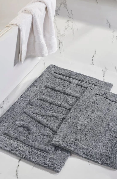 Modern Threads 2-piece Cotton Bath Mat Set In Gray