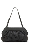 Vince Camuto Amari Leather Clutch In Noir
