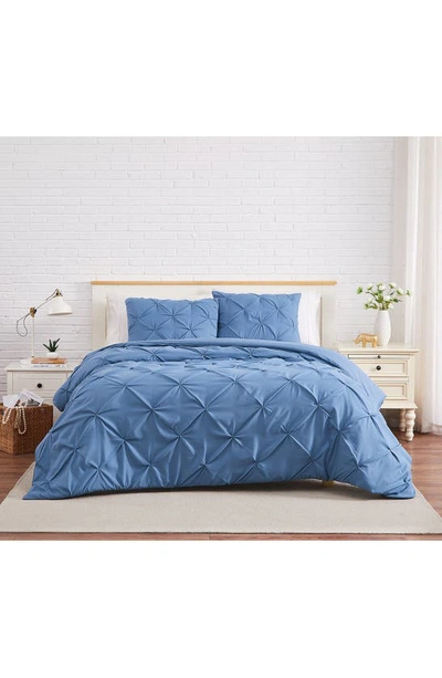 Southshore Fine Linens Pinch Pintuck Duvet Cover Set In Coronet Blue