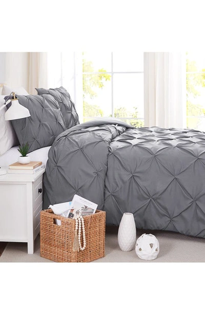 Southshore Fine Linens Pinch Pintuck Duvet Cover Set In Slate