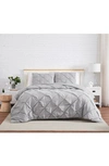 Southshore Fine Linens Pinch Pintuck Duvet Cover Set In Steel Grey