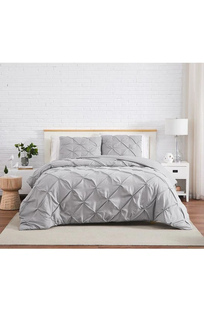 Southshore Fine Linens Pinch Pintuck Duvet Cover Set In Steel Grey