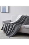 Southshore Fine Linens Faux Shearling Fleece Oversized Reversible Blanket In Slate