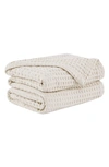 Southshore Fine Linens Waffle Cotton Blanket In Taupe