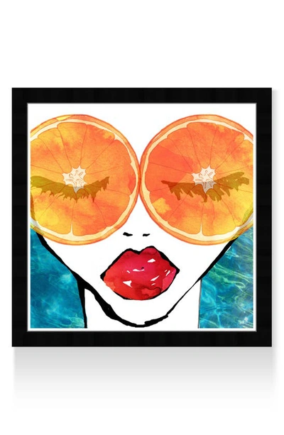 Wynwood Studio Orange Beach Framed Wall Art, 21"x21"