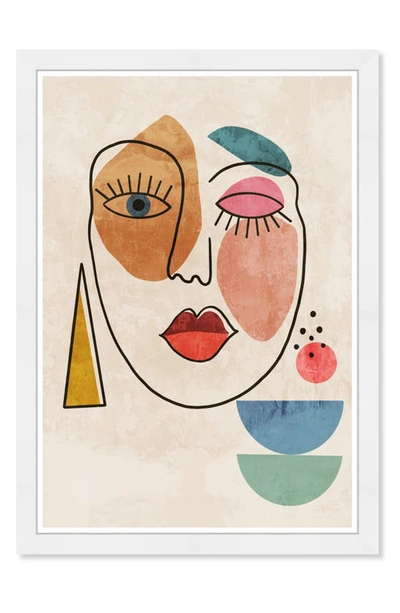 Wynwood Studio Abstract Face Canvas Art In White