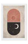 Wynwood Studio Sun & Moon Cavnas Art In Orange
