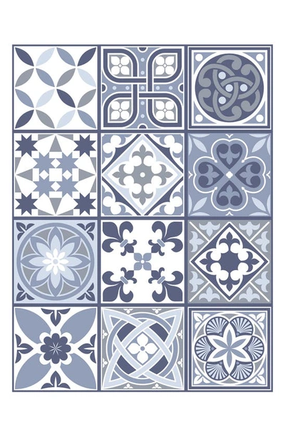 Walplus Lisbon Blue 120-piece Tile Sticker Set