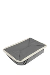 Sorbus Cream Twill Storage Basket In Cream Grey