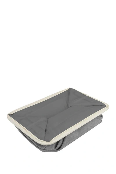 Sorbus Cream Twill Storage Basket In Cream Grey